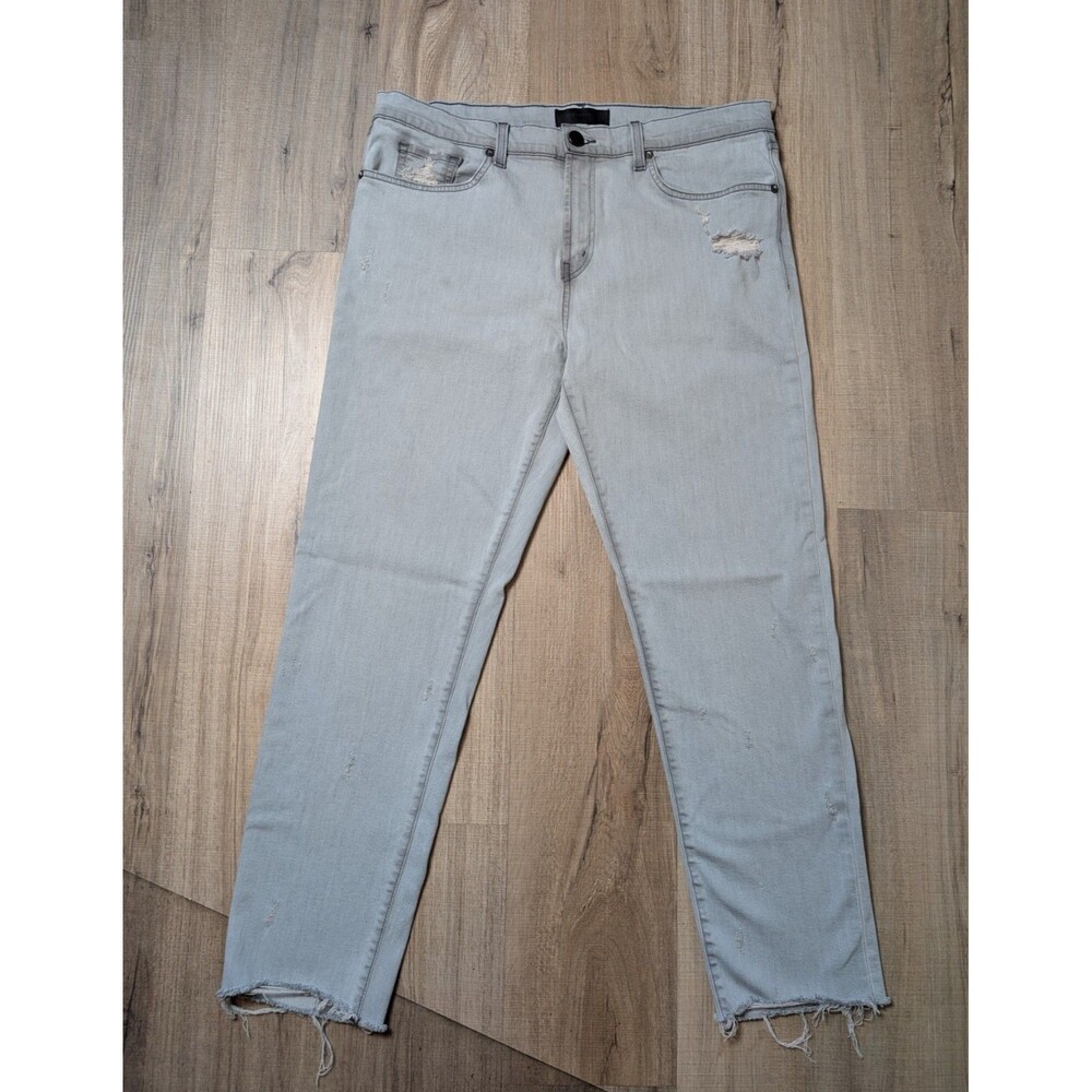 J Brand Size 36X29 Tyler Taper Jeans Trounced Porpoise Distressed Grunge Urban - Picture 1 of 8